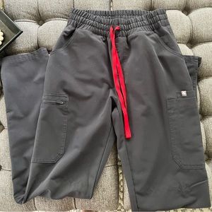 Figs charcoal yola high waisted pants XS